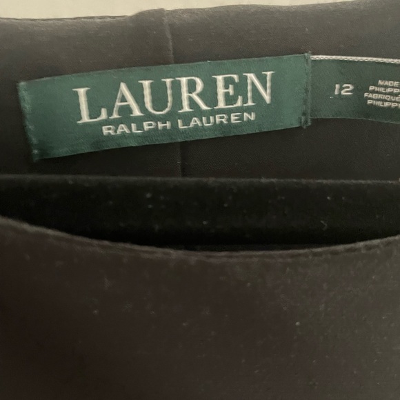 Ralph Lauren heavy jersey black A line open shoulder LBD with 3/4 bell sleeves. - Picture 4 of 5